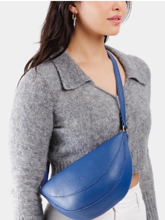 Portland Leather Handbags - Portland Leather Royal Blue Crossbody Sling Bag